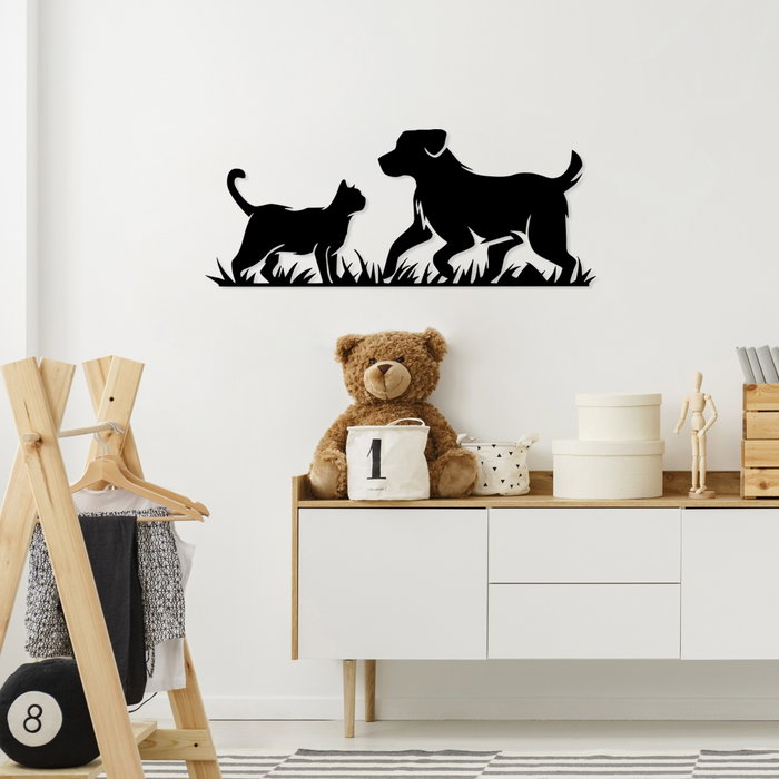 Wallity Best Friends Escultura de Pared de Metal Negra 27 x 70 cm Wallity Best Friends Escultura de Pared de Metal Negra 27 x 70 cm